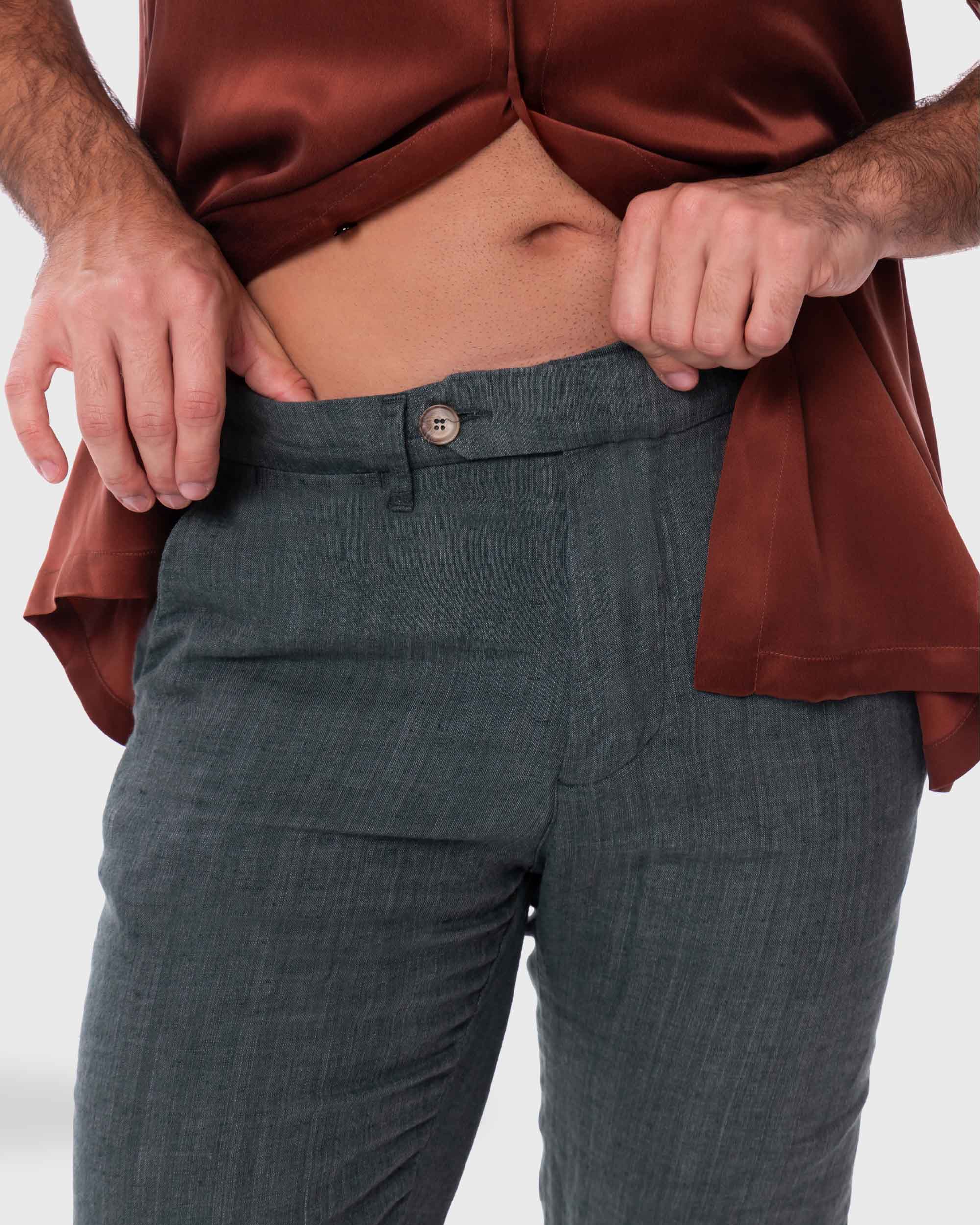 بنطال سيلفان من الكتان