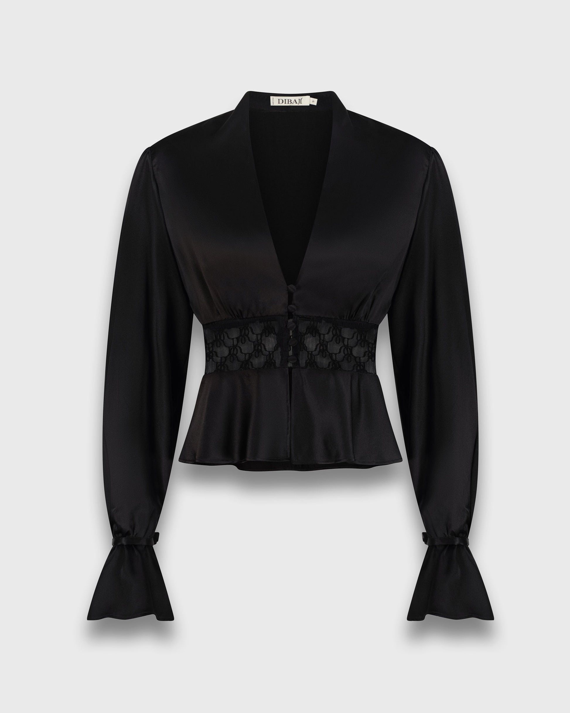 Black Silk Top for Women