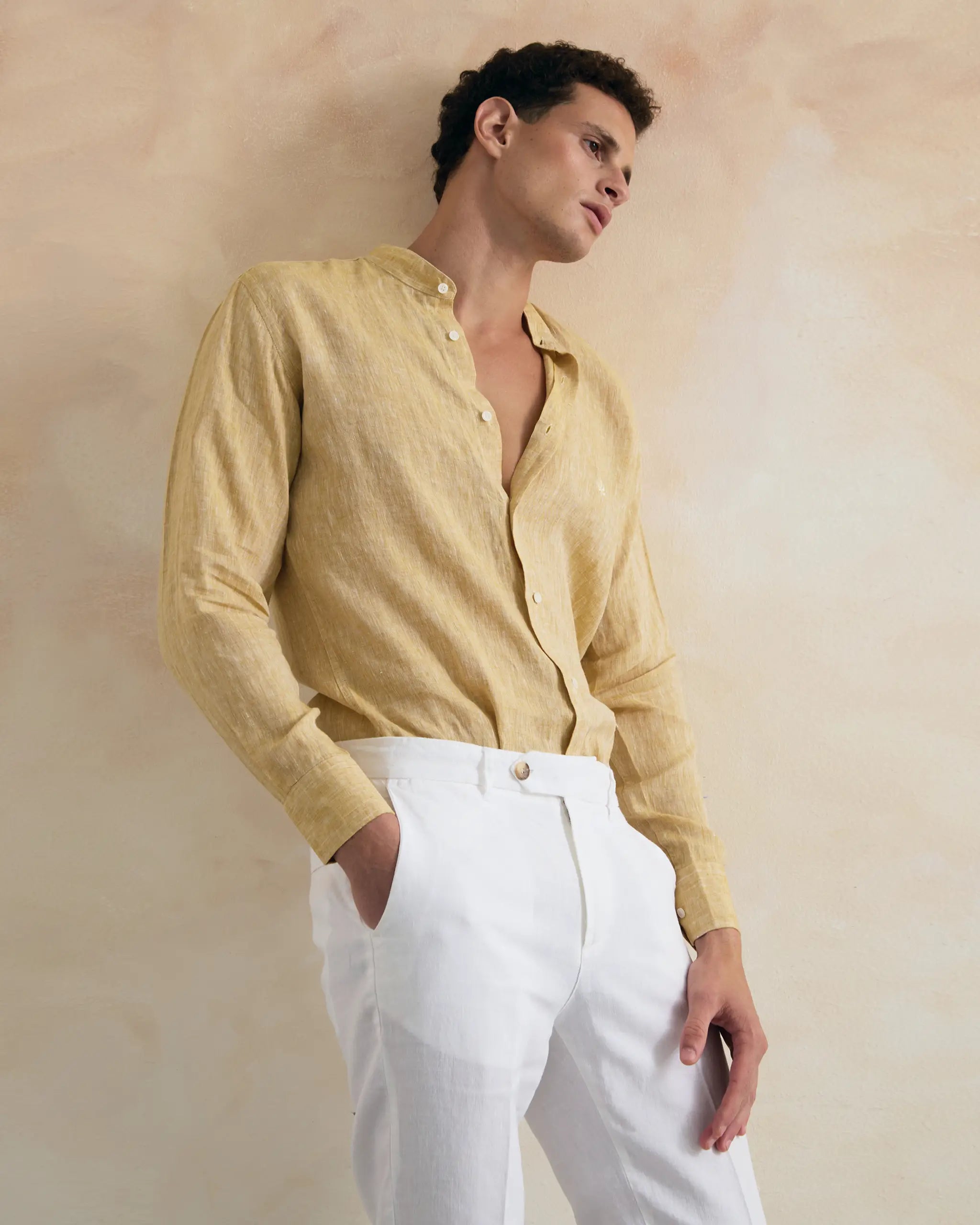 Caelis Linen Korean Shirt