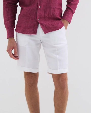 DIBAJJ Silvan Linen Shorts (White)